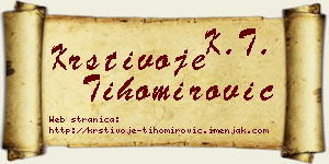 Krstivoje Tihomirović vizit kartica